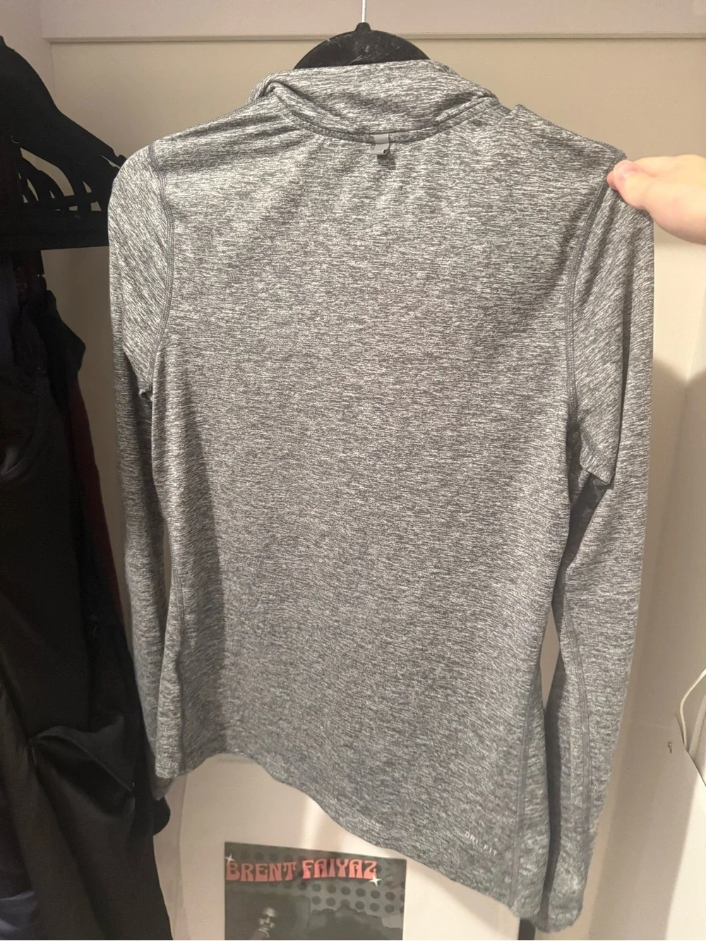 Nike Women's Heather Gray Quarter-Zip Pullover Sweater